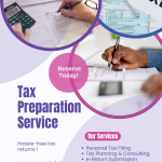 Purple and White Professional Tax Preparation Service Promotion Instagram Post (1)